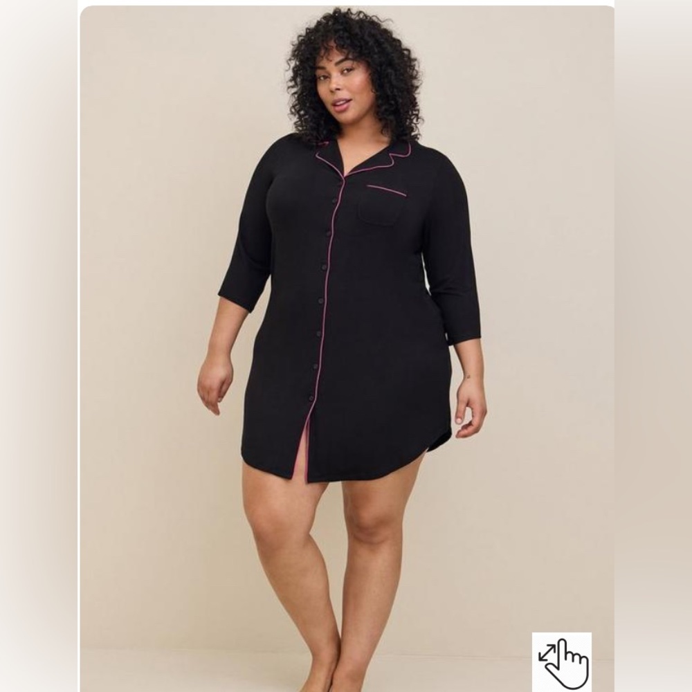 New Torrid Super Soft Button Through Sleep Gown size 1